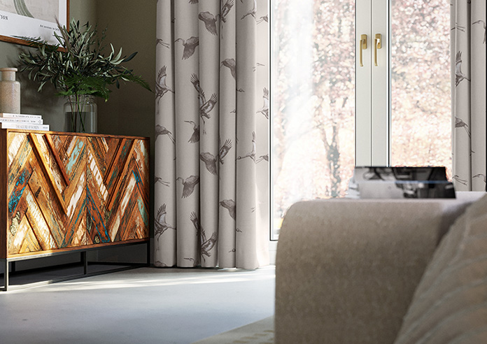 Cranes, Pearl - Made to Measure Curtains - Image 5